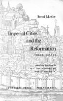 Cover for Imperial cities and the Reformation