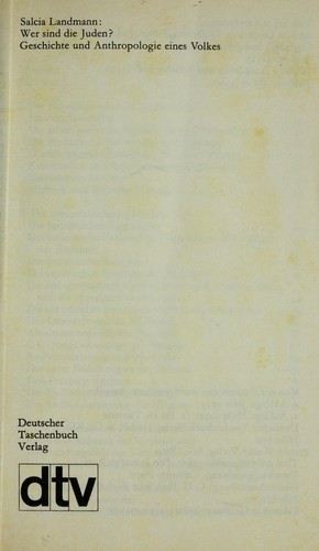 Cover for Wer sind die Juden?