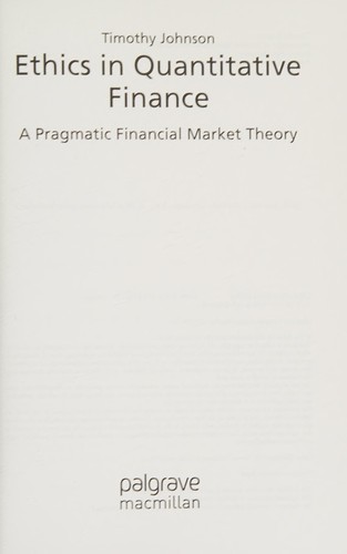 Cover for Ethics in Quantitative Finance