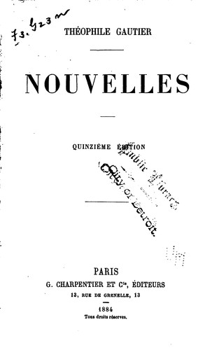 Cover for Nouvelles