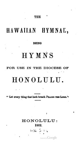 Cover for The Hawaiian Hymnal, being hymns for use in the Diocese of Honolulu