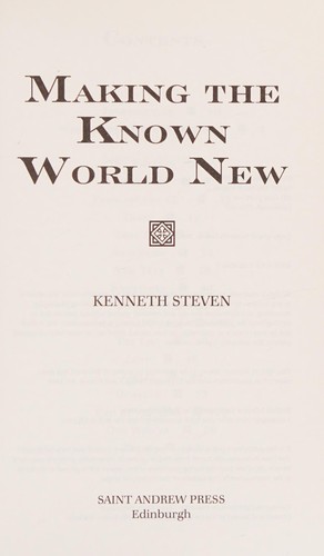Cover for Making the Known World New