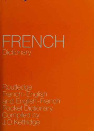Cover for Dictionary of the French and English languages