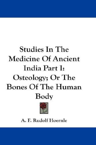 Cover for Studies In The Medicine Of Ancient India Part I