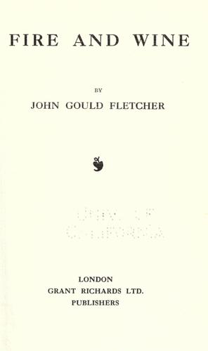 Cover for Fire and wine