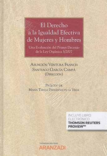 Cover for El derecho a la igualdad efectiva de mujeres y hombres