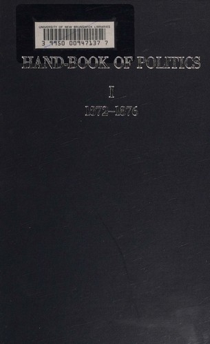 Cover for Hand-book of politics.