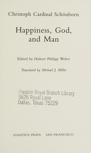 Cover for Happiness, God, and man