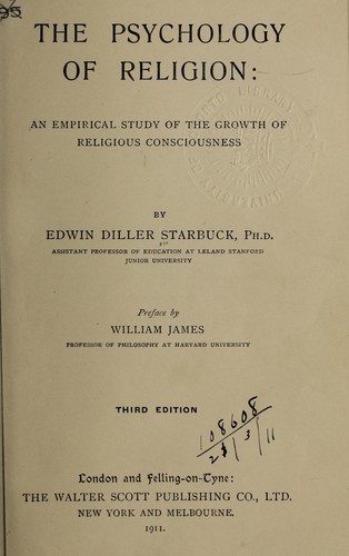 Cover for The psychology of religion