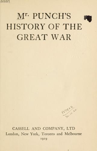 Cover for Mr. Punch's history of the great war.