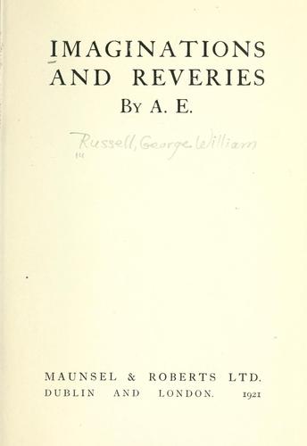 Cover for Imaginations and reveries