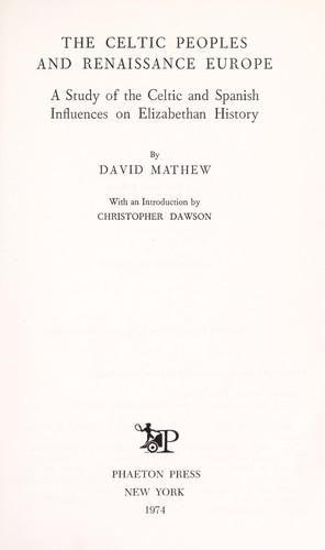 Cover for The Celtic peoples and Renaissance Europe