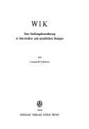 Cover for Wik