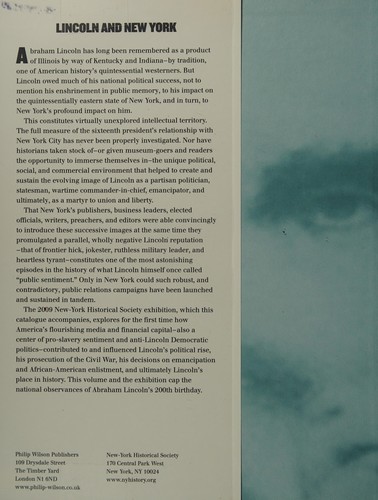 Cover for Lincoln and New York