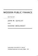 Cover for Modern Public Finance