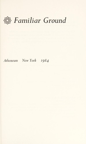 Cover for Familiar ground