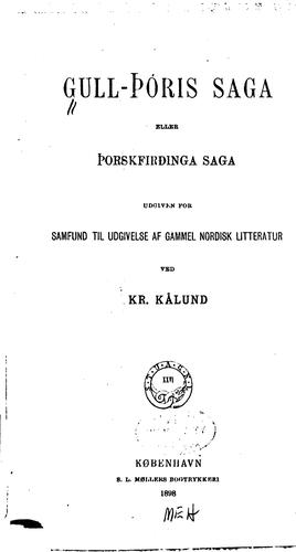 Cover for Gull-Þóris saga eller, Þorskfirðinga saga