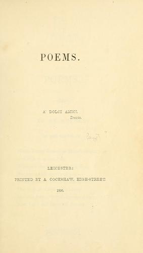 Cover for Poems.