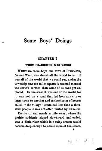 Cover for Some boy's doings