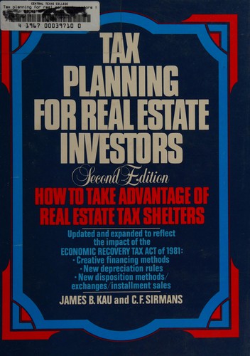 Cover for Tax planning for real estate investors