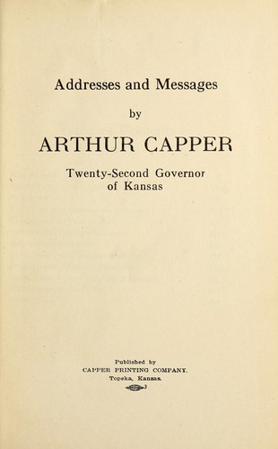 Cover for Addresses and messages