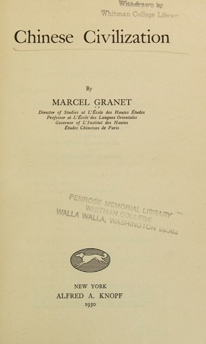 Cover for Chinese Civilization