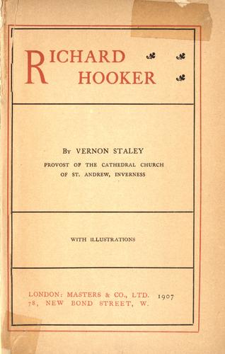 Cover for Richard Hooker. --