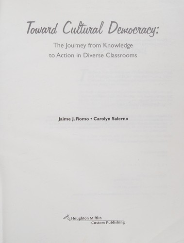 Cover for Toward Cultural Democracy