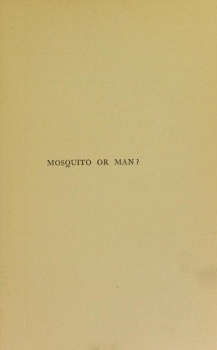Cover for Mosquito or man?