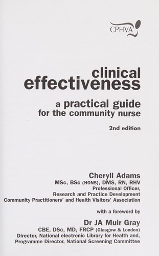 Cover for Clinical effectiveness