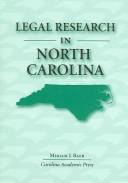 Cover for Legal Research In North Carolina