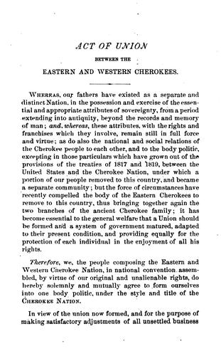 Cover for Constitution and Laws of the Cherokee Nation