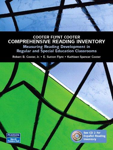 Cover for Cooter/Flynt/Cooter Comprehensive Reading Inventory