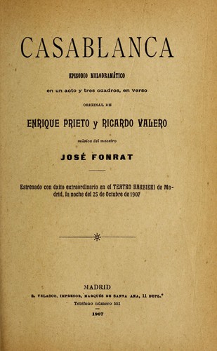 Cover for Casablanca