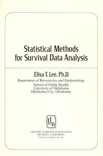 Cover for Statistical methods for survival data analysis