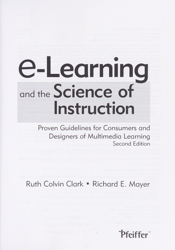 Cover for E-learning and the science of instruction