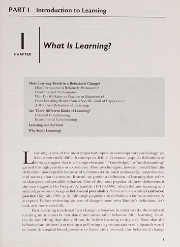 Cover for An introduction to theories of learning