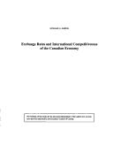 Cover for Exchange rates and international competitiveness of the Canadian economy