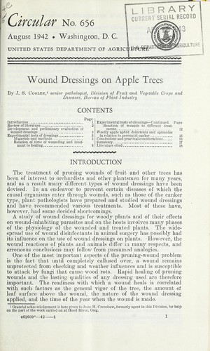 Cover for Wound dressings on apple trees