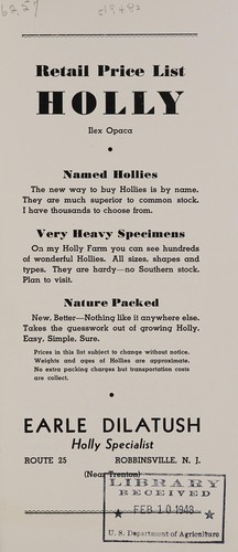Cover for Retail price list