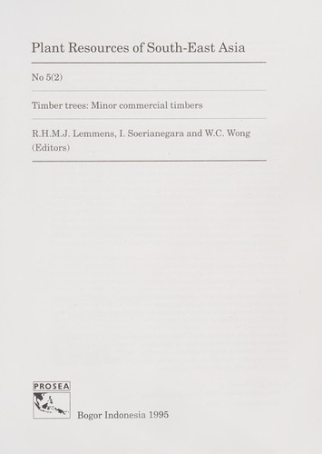 Cover for Plant resources of South-East Asia.