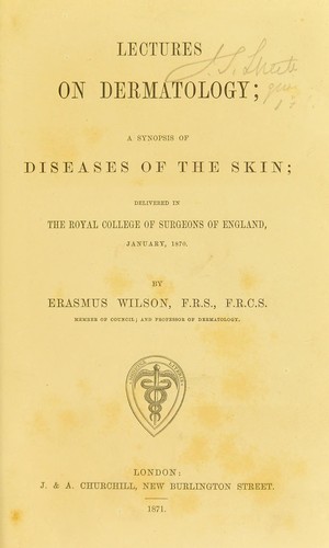 Cover for Lectures on dermatology