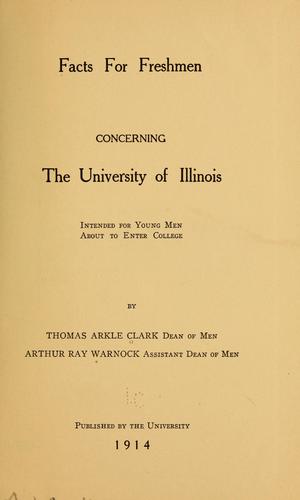Cover for Facts for freshmen concerning the University of Illinois