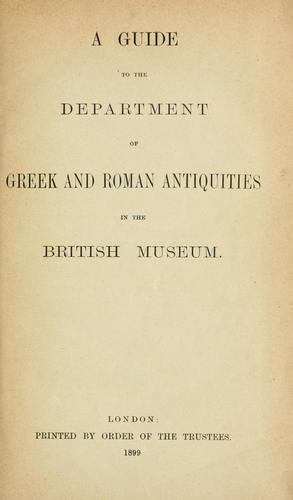 Cover for A guide to the Department of Greek and Roman Antiquities in the British Museum.