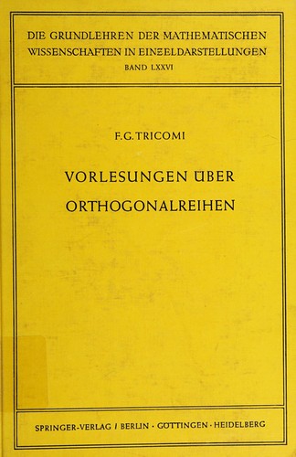 Cover for Vorlesungen über Orthogonalreihen