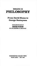 Cover for Essays in philosophy