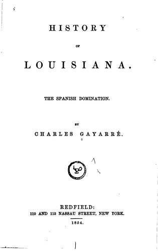 Cover for History of Louisina