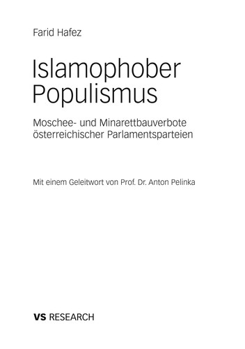 Cover for Islamophober Populismus