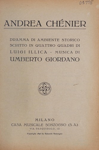 Cover for Andrea Chénier