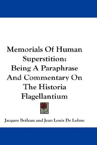 Cover for Memorials Of Human Superstition